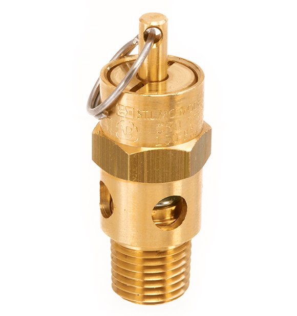 Control Devices ST2533-1A150 St Series Brass Soft Seat Asme Safety Valve 150 Psi Set Pressure 3/8 Male Npt